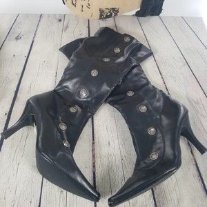 Mia 2 Black Knee High Boots10M